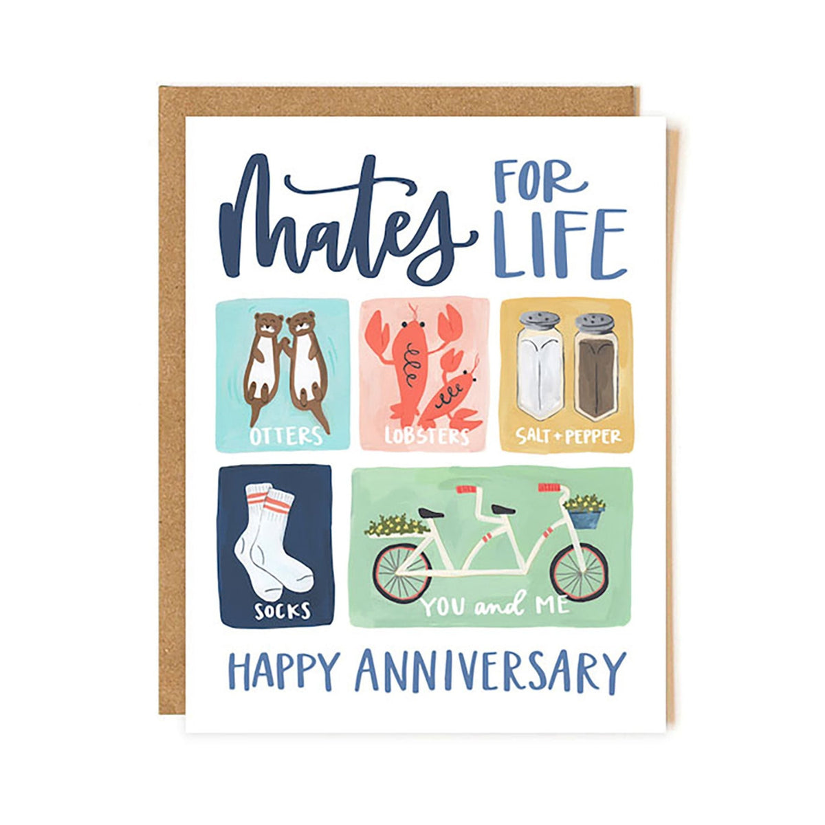1Canoe2 Mates for Life anniversary card with hand-painted artwork, Patina Vancouver