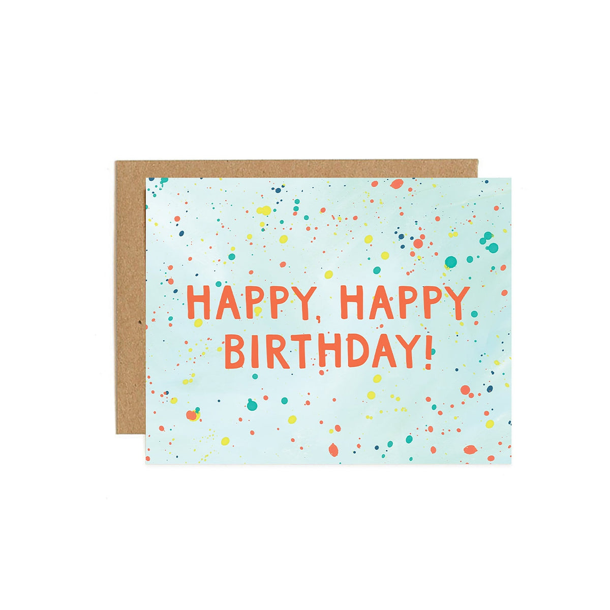 1Canoe2 Rainbow Speckled birthday greeting card, Patina Vancouver