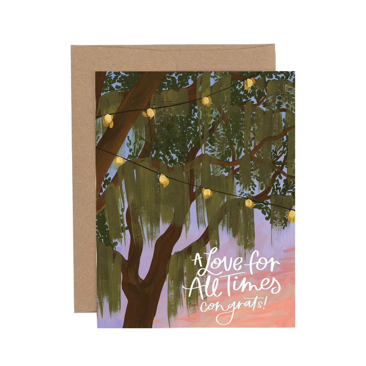 1Canoe2 Spanish Moss wedding greeting card with botanical illustration, Patina Vancouver