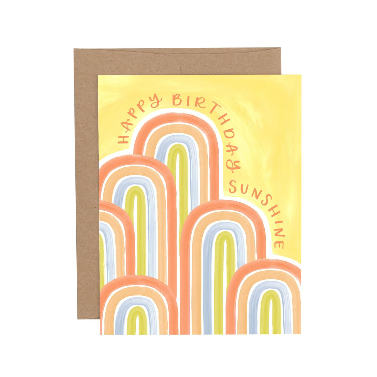 1Canoe2 Sunshine Arches birthday card with retro arches in sunny colours, Patina Vancouver