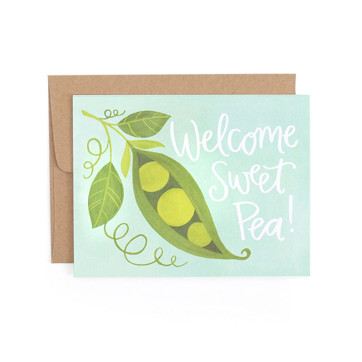 1canoe2 Welcome sweet pea baby greeting card with hand-illustrated botanicals, Patina Vancouver