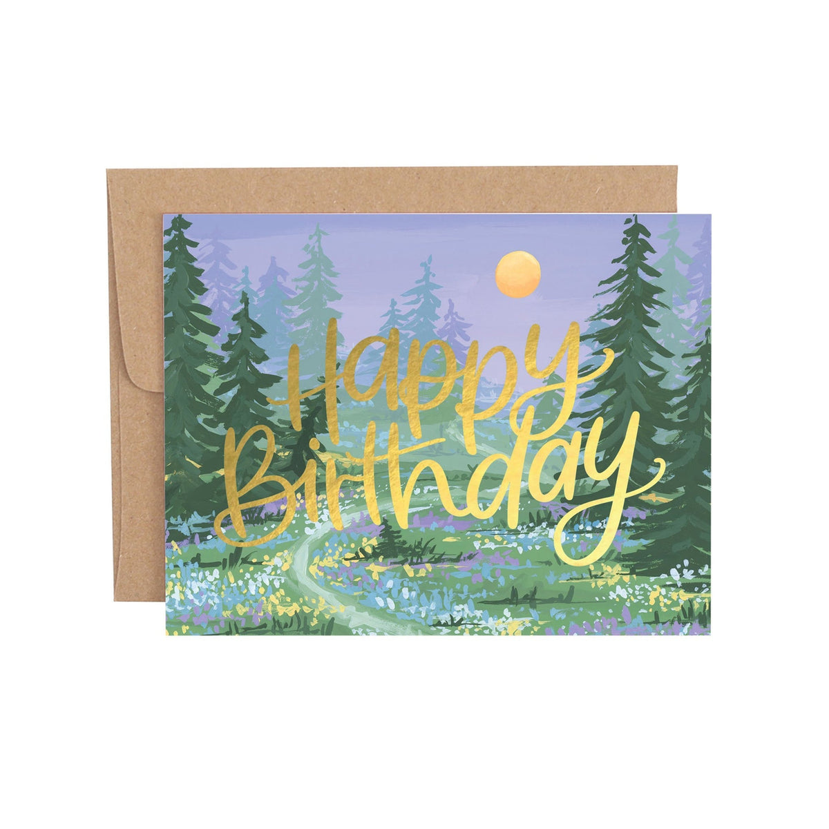 1Canoe2 Twilight Garden birthday card with painted garden at dusk, Patina Vancouver