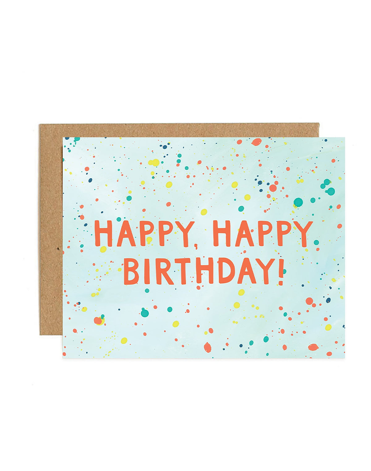 Rainbow Speckled Birthday card by 1canoe2