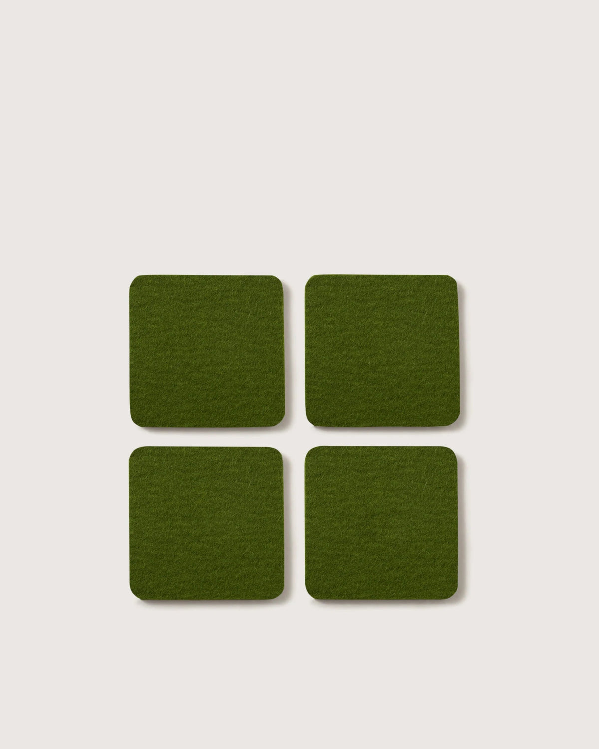 Graf Lantz Loden Green Square Felt Coasters