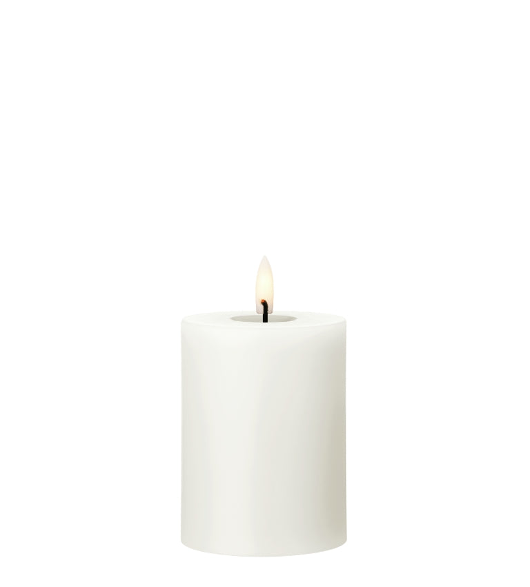 Ester and Erik 4 inch White LED Pillar Candle