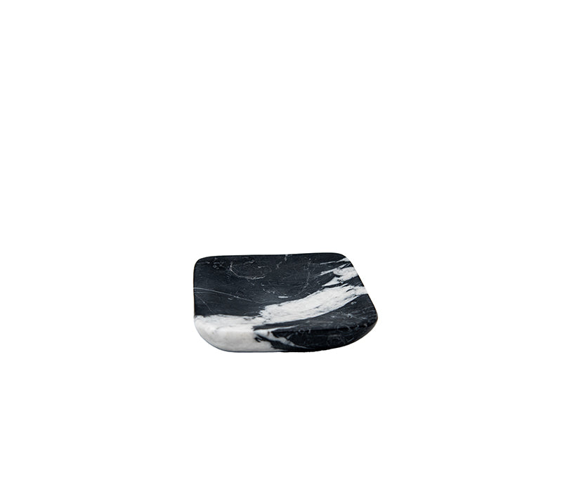 Black Marble Square Soap Dish