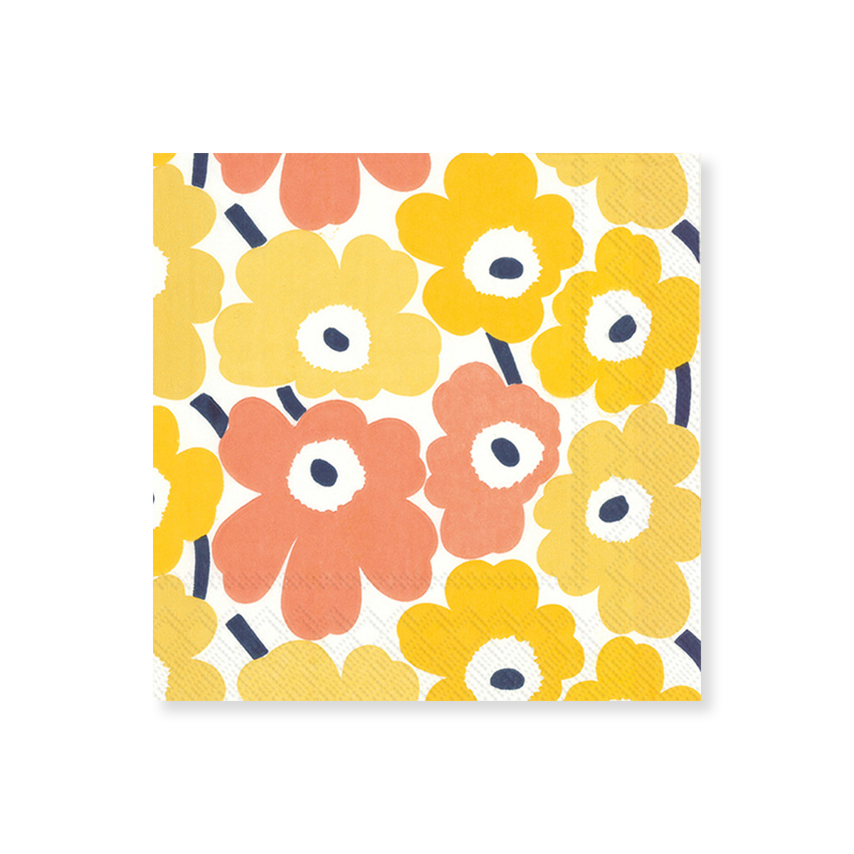 Marimekko - Yellow/Orange Poppy Cocktail Napkin - Kitchen