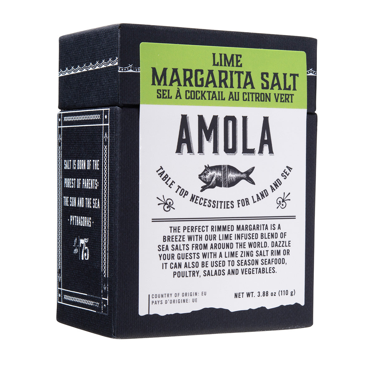 Amola Lime Margarita salt for rimming glasses, 110 g, Patina Vancouver