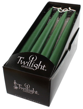 Twilight Collection - Pine Green Taper Pair 10" - Candles