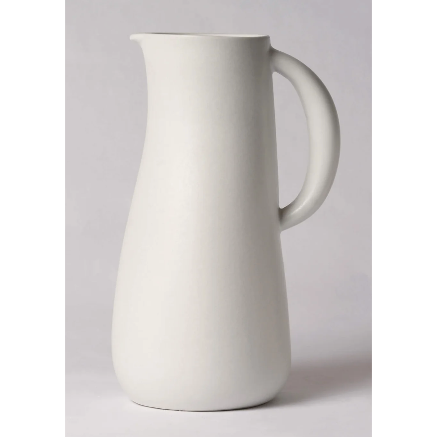 Gharyan Dadasi stoneware jug in white, Patina Vancouver