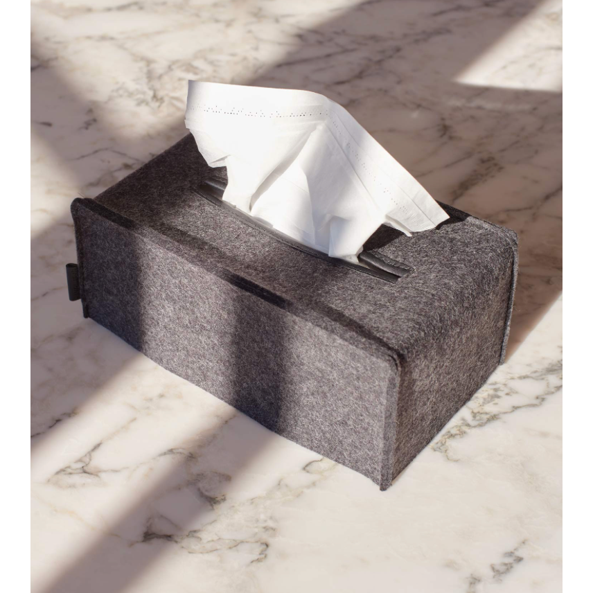 Graf Lantz merino wool felt tissue box cover, Patina Vancouver