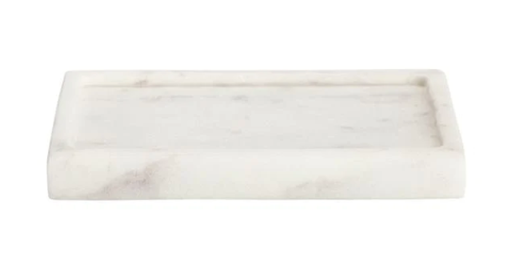 Belle De Provence White Marble Soap Dish