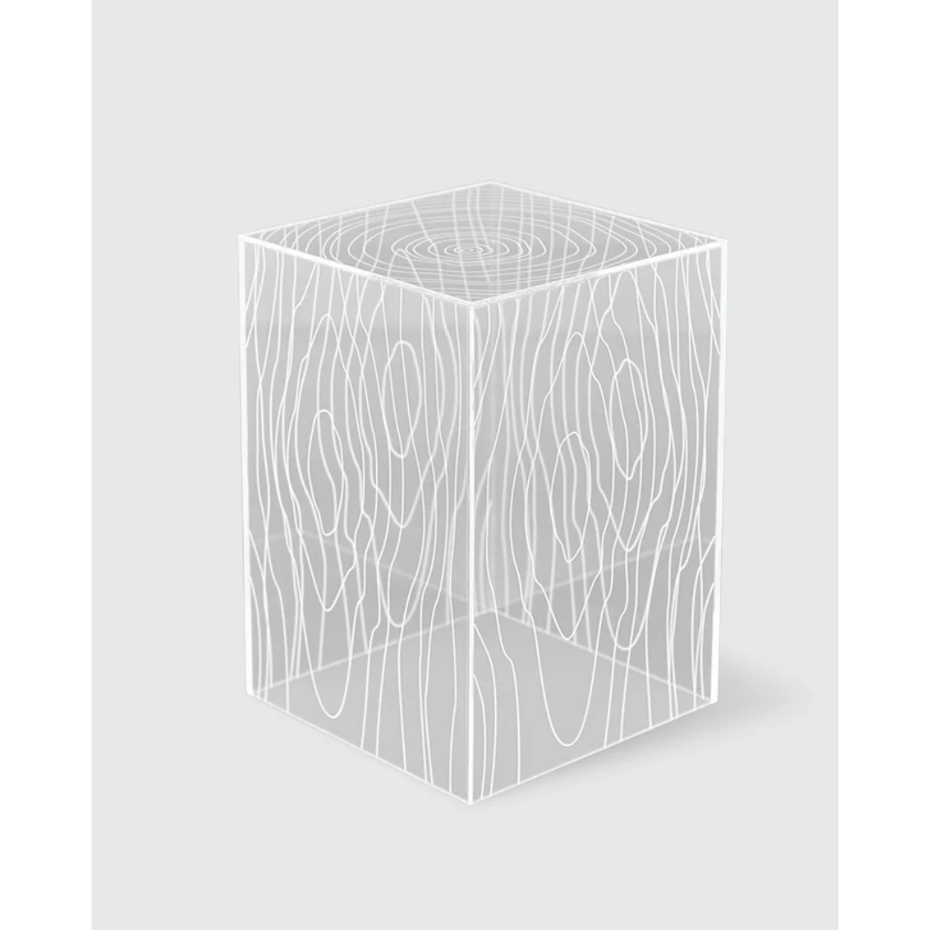 Gus Modern Timber wood side table, alternate view, Patina Vancouver