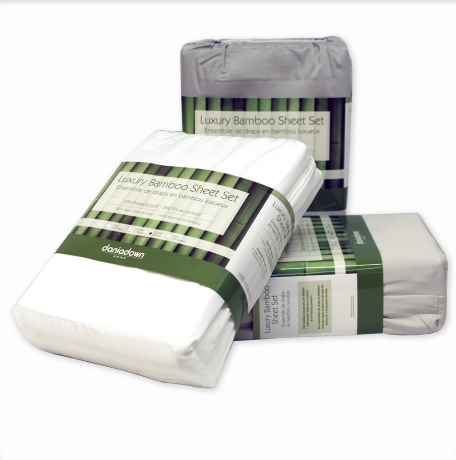 Daniadown Bamboo Queen Sheet Set- Snow