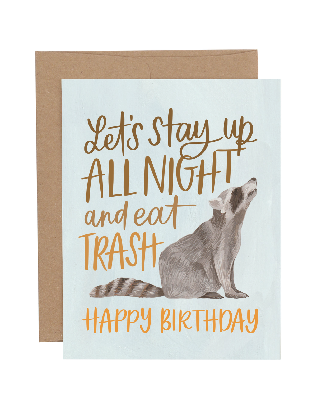 Racoon Birthday card by 1canoe2