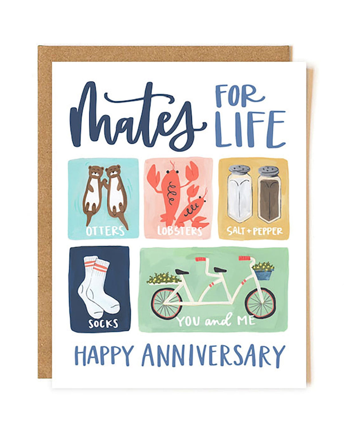 Mates for Life Anniversary card by 1canoe2