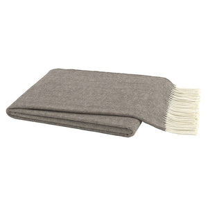 Lands Downunder herringbone throw in Dune, a warm sandy neutral, Patina Vancouver