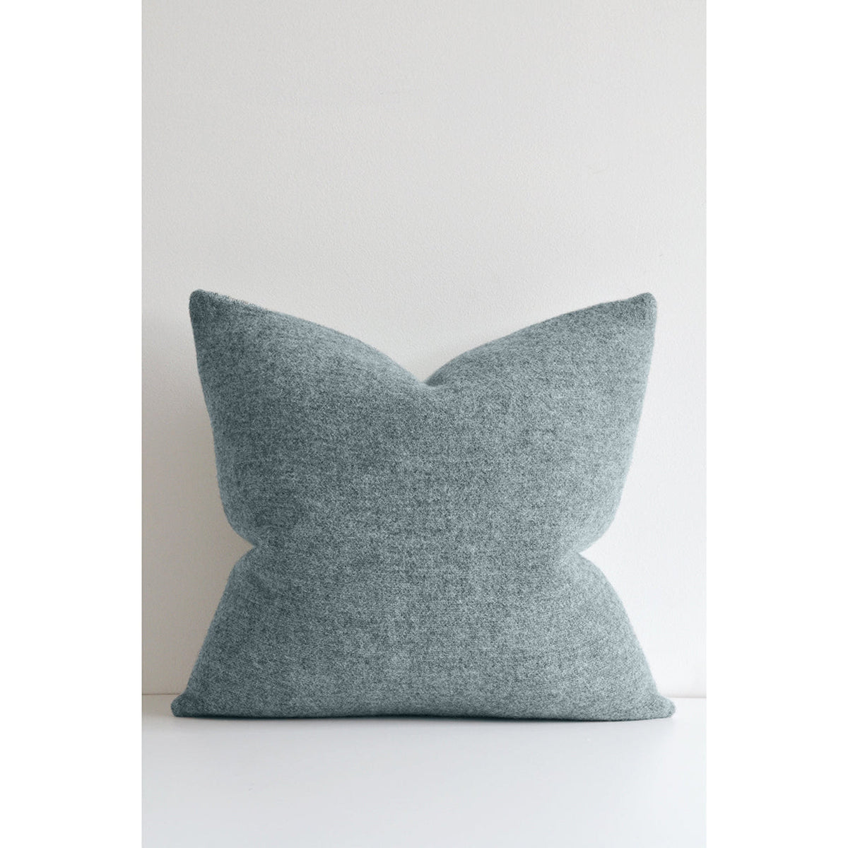 Linen Way Trafalgar reversible pillow cover in grey and turquoise, Patina Vancouver