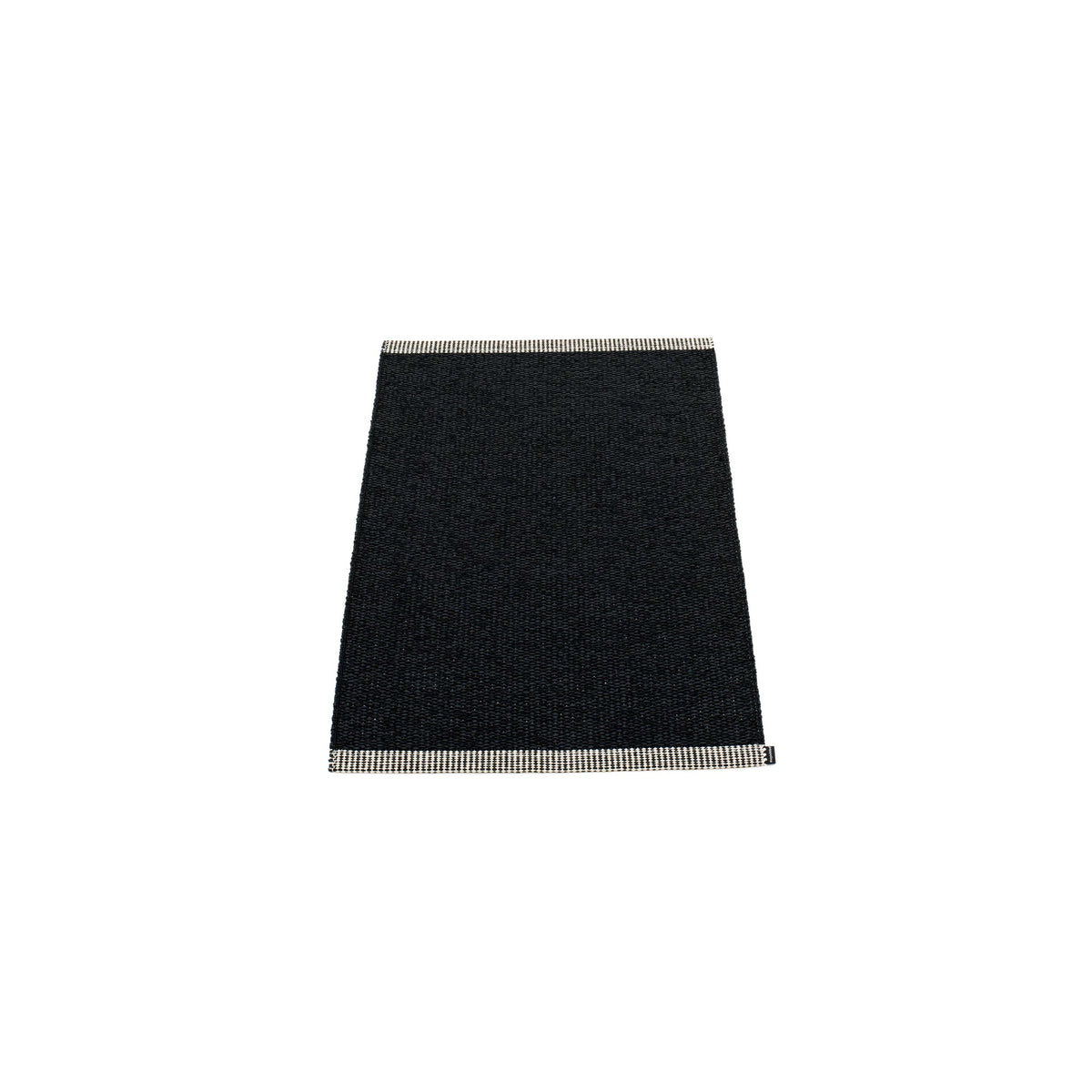 Pappelina Mono woven rug in solid black, 60 x 85 cm, Patina Vancouver