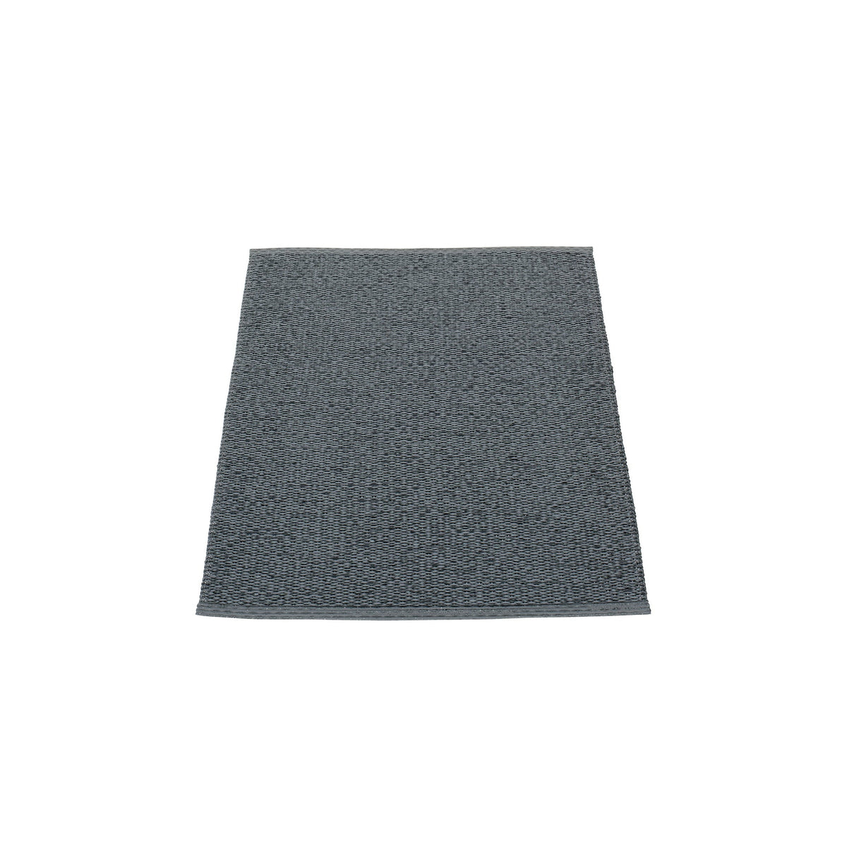 Pappelina Svea rug in Granite/Black Metallic woven PVC, 70 x 50 cm, Patina Vancouver