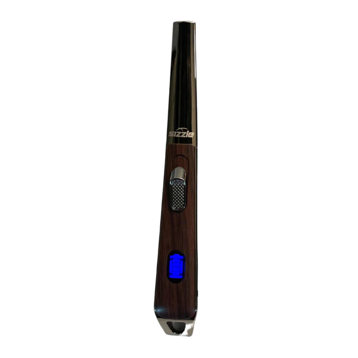 Sizzle LUX USB rechargeable lighter in walnut and black with long neck, Patina Vancouver