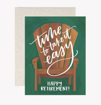 1 Canoe 2 - Retirement Chair - Greeting Card