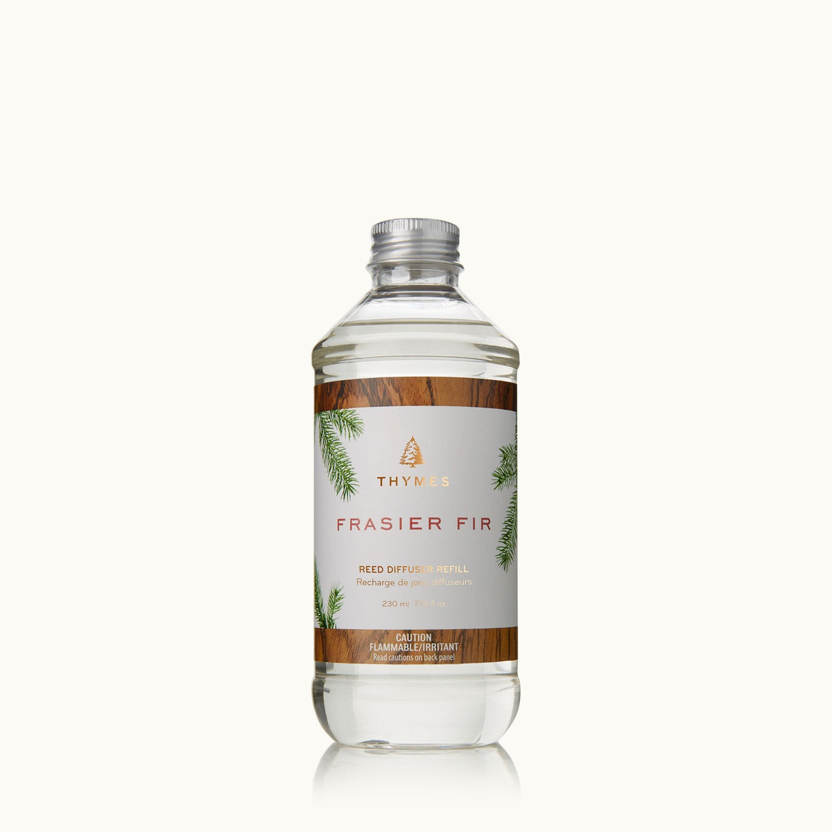 Thymes Frasier Fir fragrance oil bottle with green fir label, Patina Vancouver