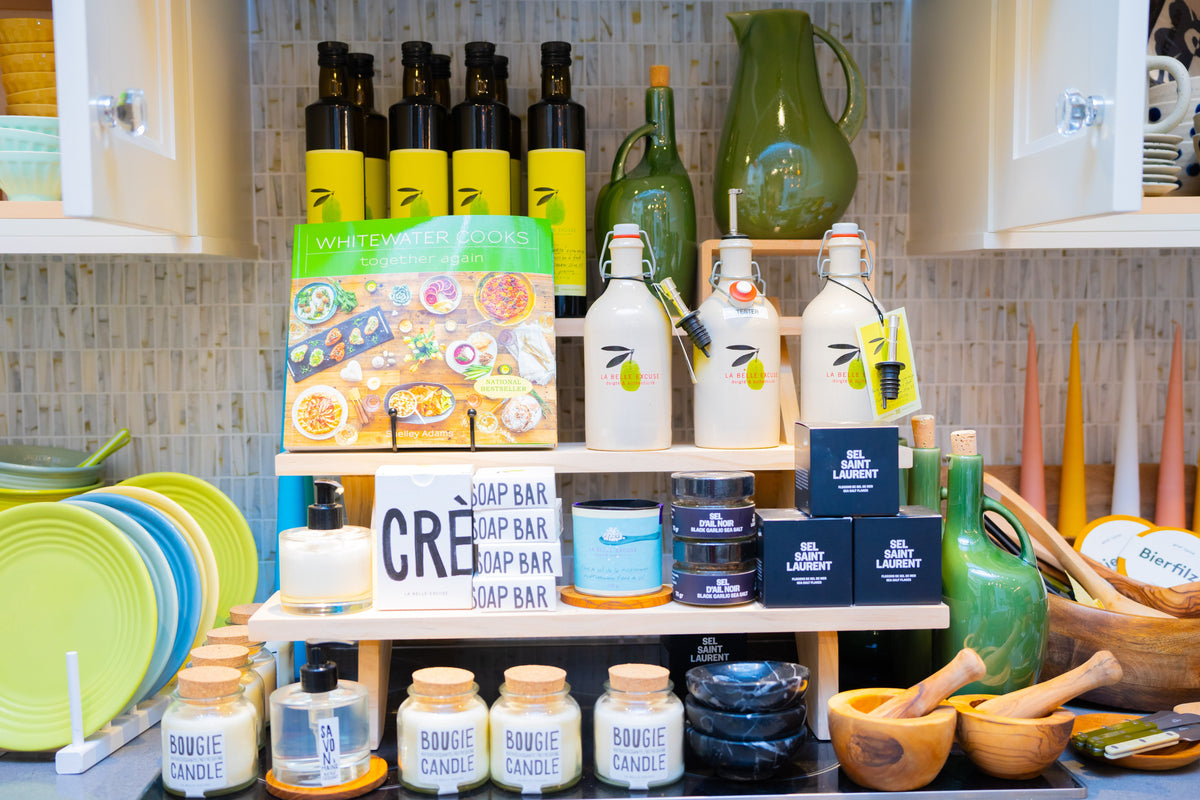 Bath and body products on display at Patina Home Interiors, Whistler