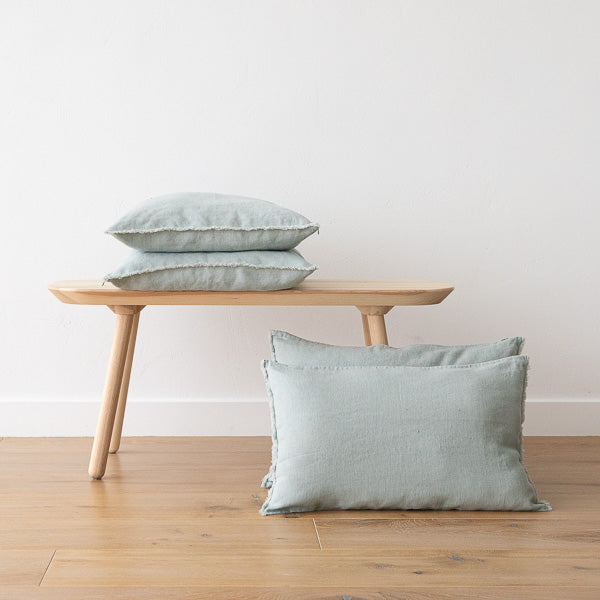 LinenMe Terra Fringe Sea Foam 24 x 24