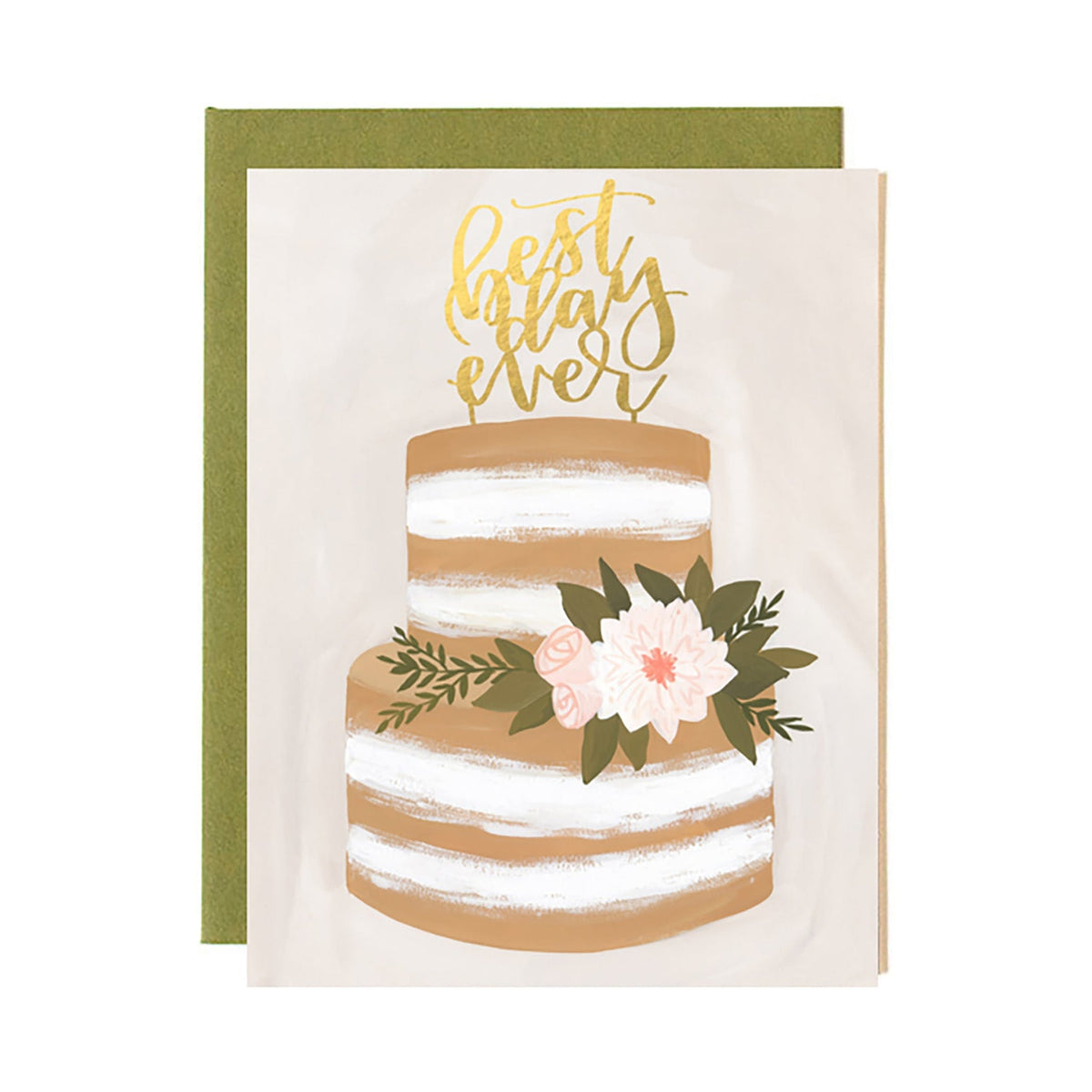 1Canoe2 Best Day Ever wedding greeting card with gold illustrated details, Patina Vancouver