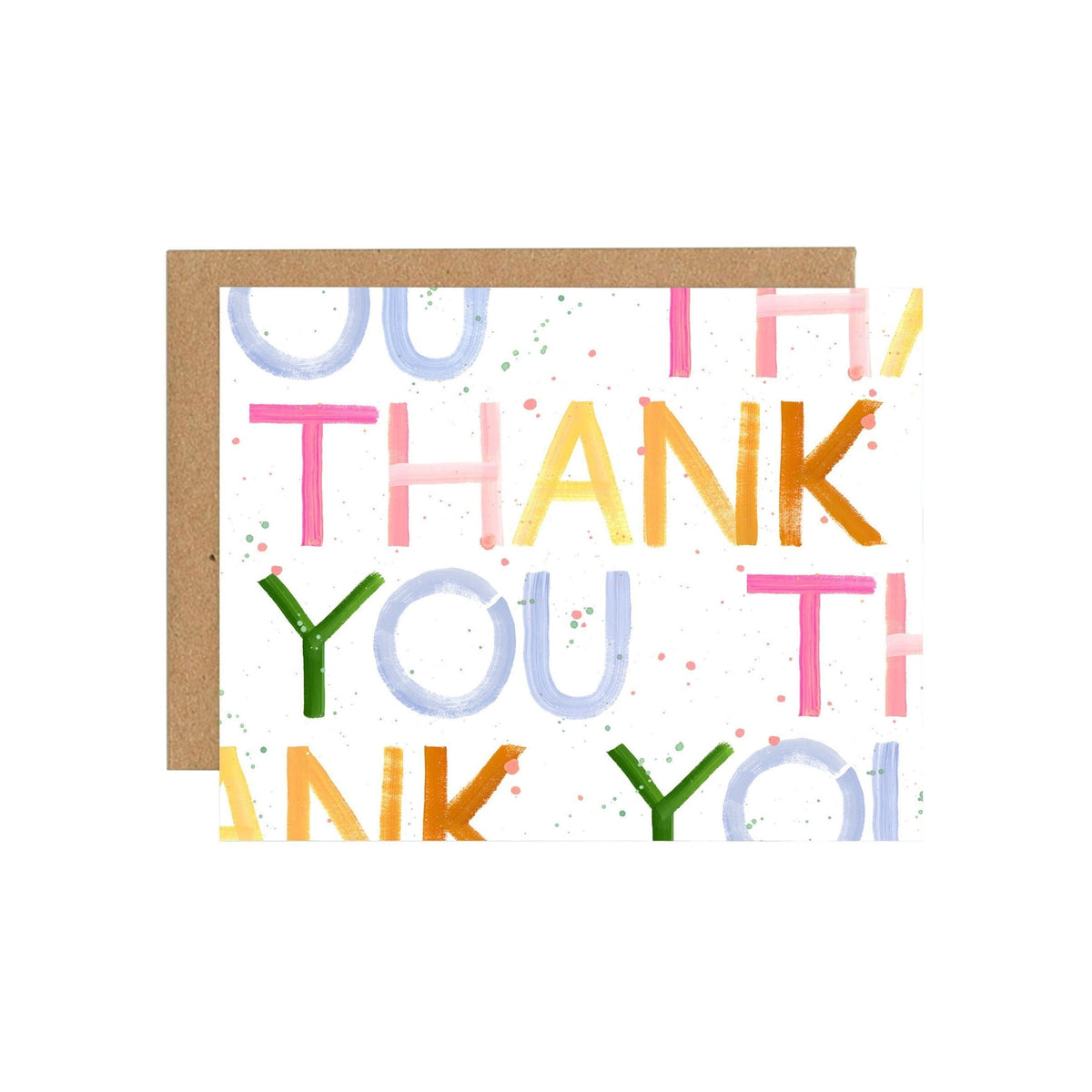1Canoe2 Block Thank You card with bold hand-illustrated block lettering, Patina Vancouver
