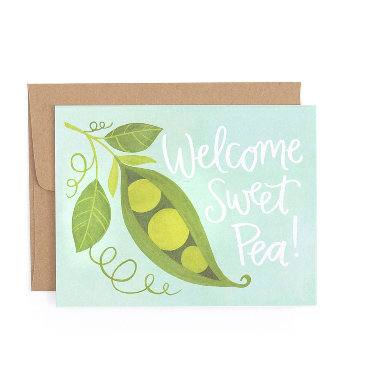 1canoe2 Welcome sweet pea baby greeting card with hand-illustrated botanicals, Patina Vancouver