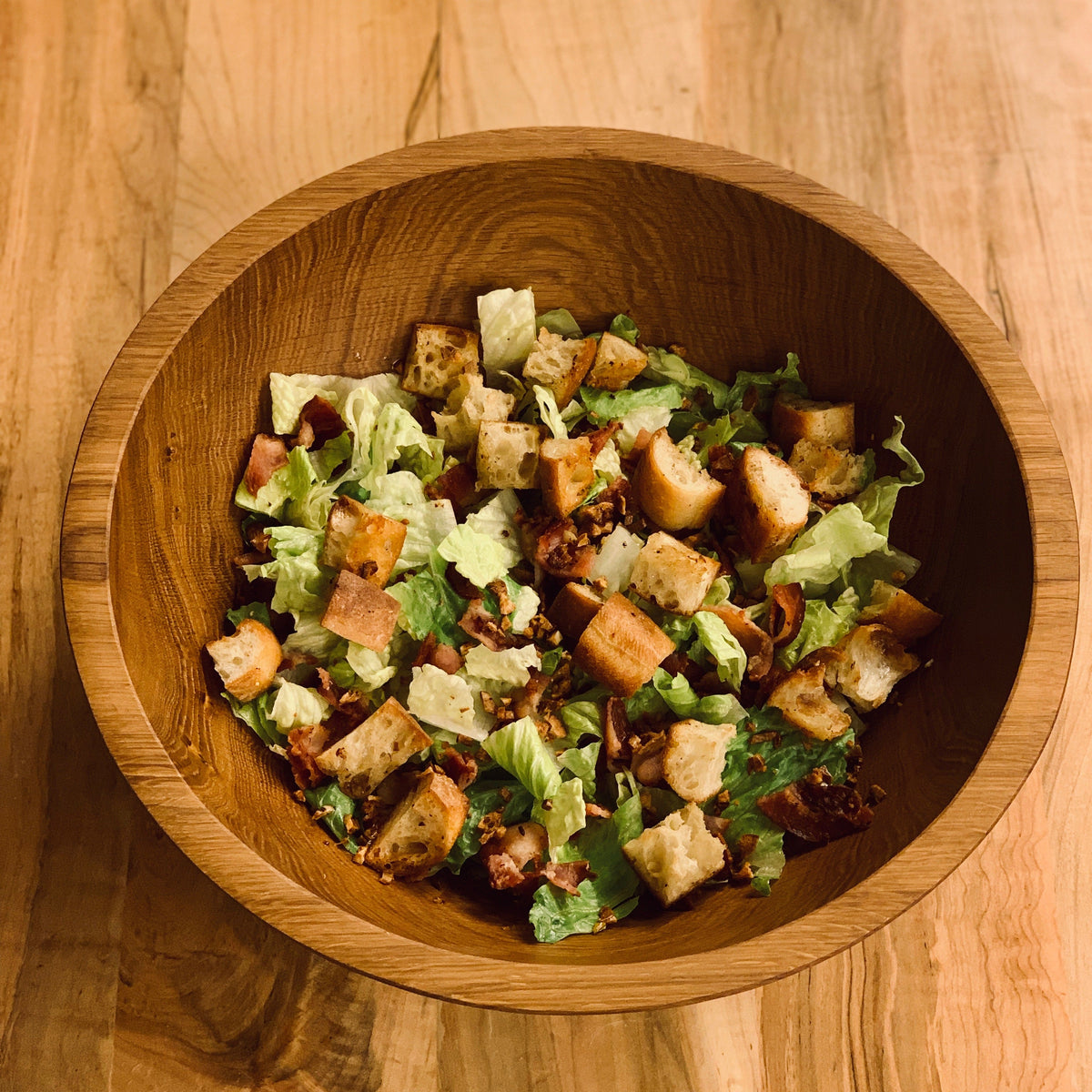 Stinson Studios 11 inch Wooden Salad Bowl