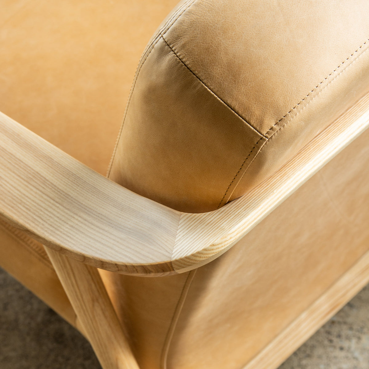 GUS* Modern Baltic Chair - Canyon Whiskey Leather + Ash