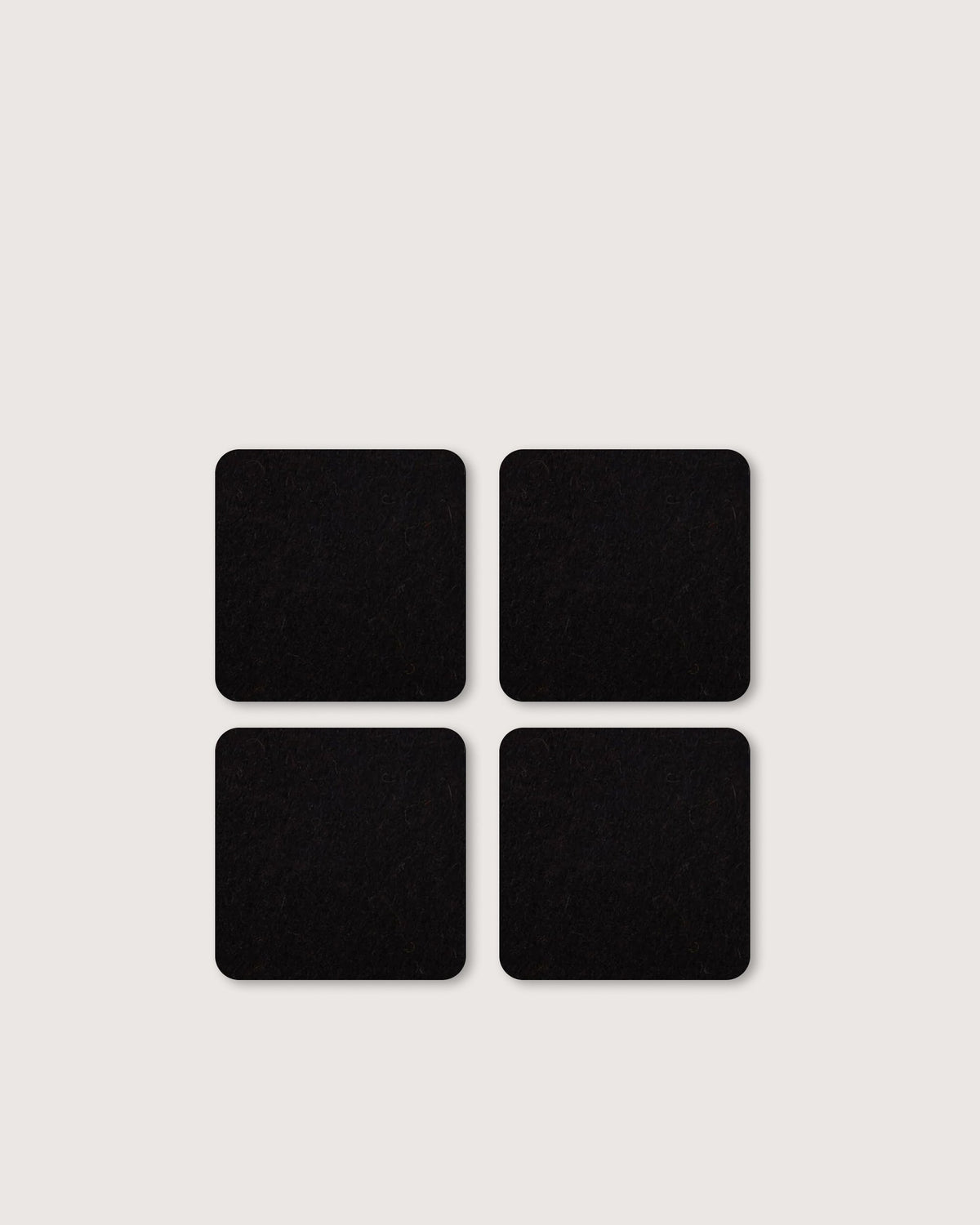 Graf Lantz Black Square Felt Coasters