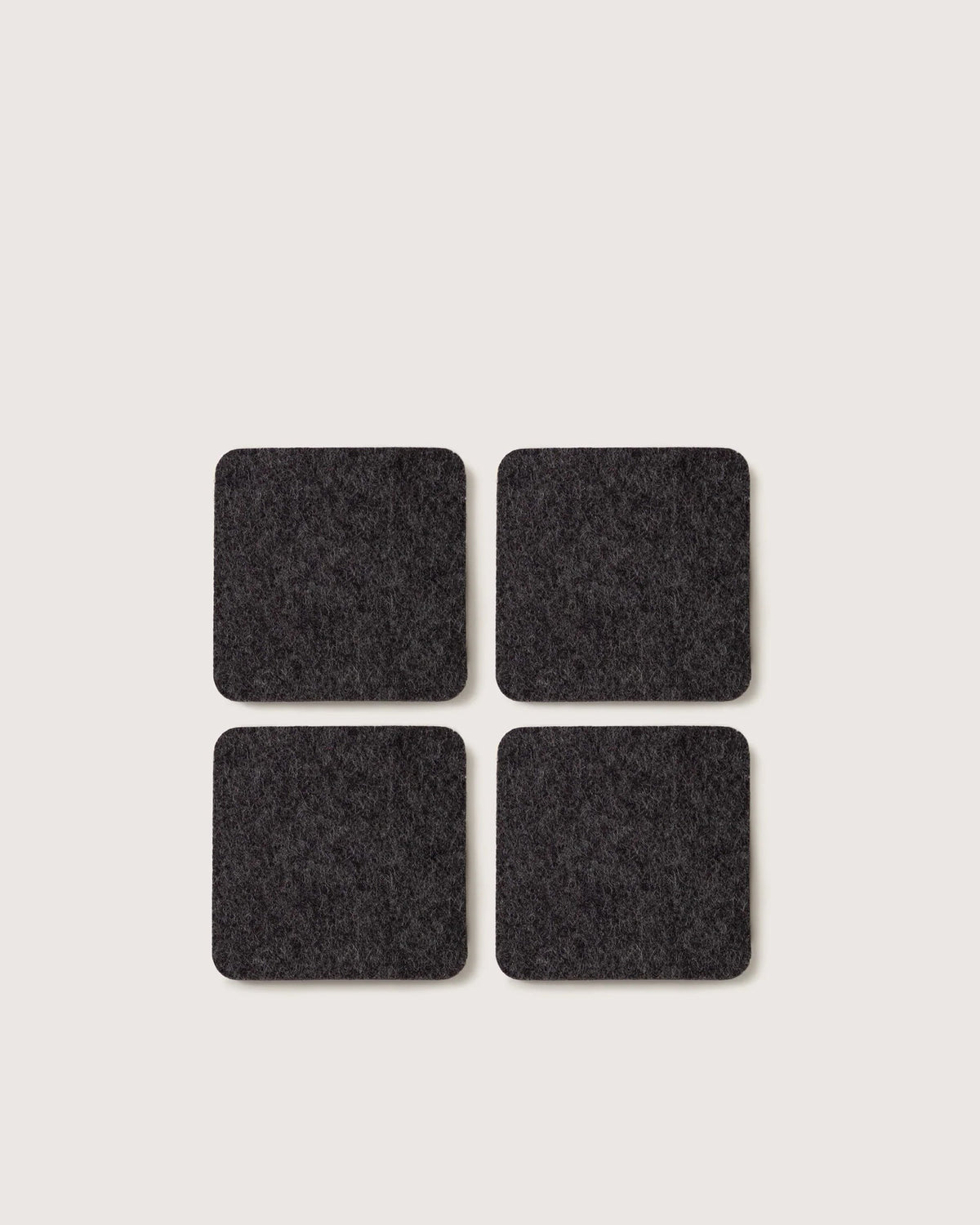 Graf Lantz Charcoal Square Felt Coasters