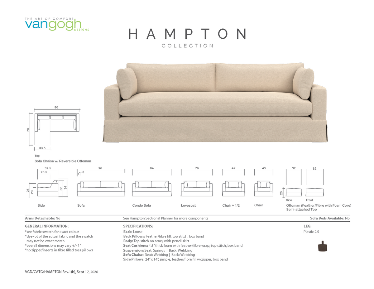 Van Gogh Designs - Hampton Sofa - Furniture