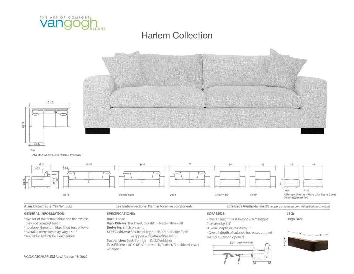 Van Gogh Designs - Harlem Sofa - Furniture
