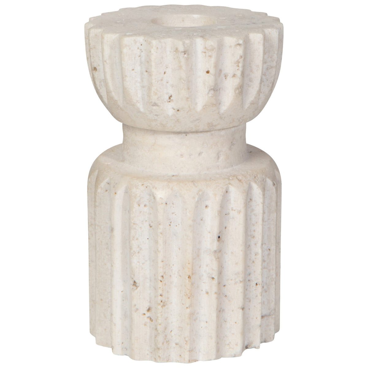 Danica Candle holder travertine 4 inch