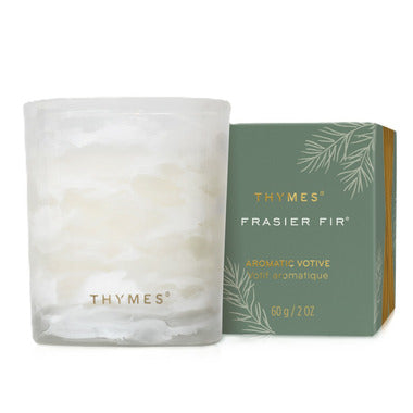 Thymes - Frasier Fir Tidings Boxed Votive Candle 2oz - Kitchen