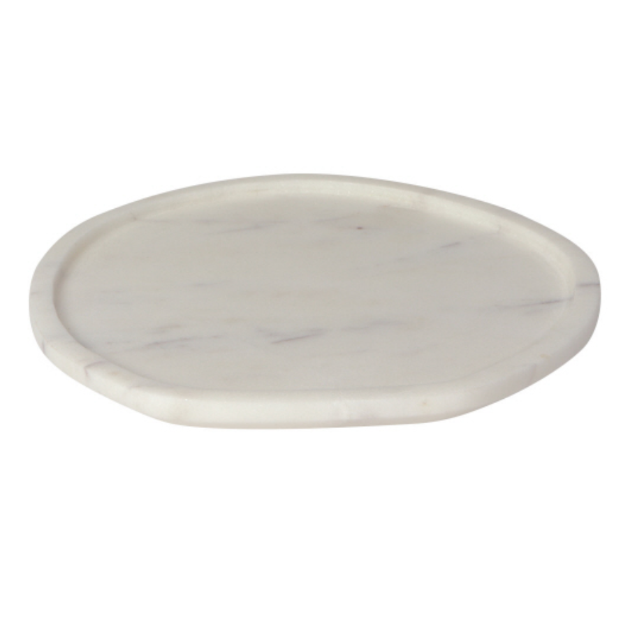 Danica Heirloom Atlas white marble serving plate, Patina Vancouver