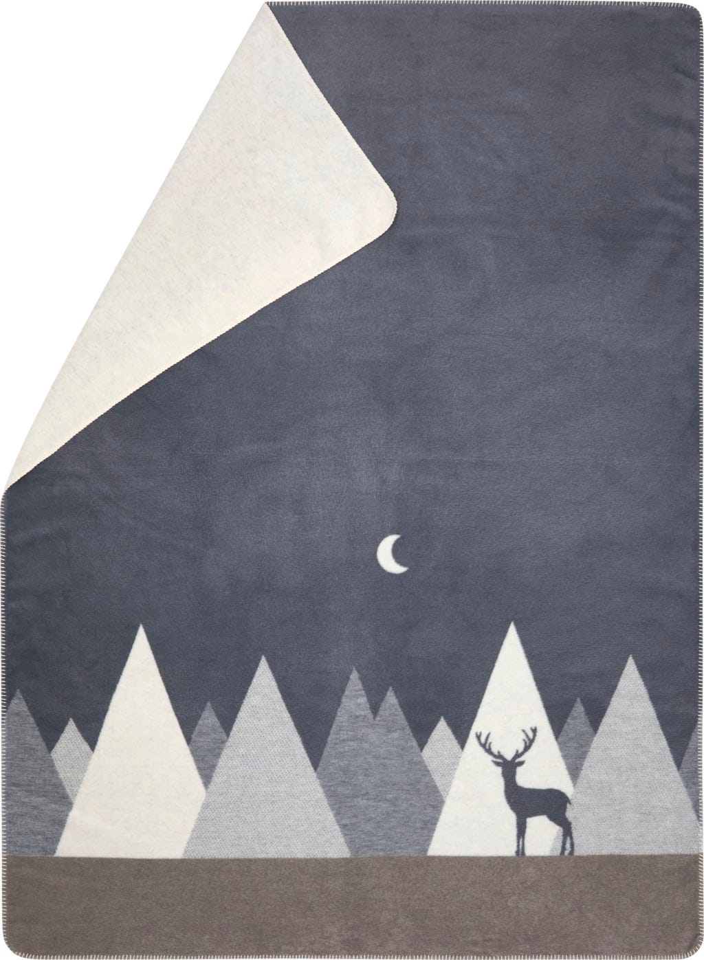 SAVONA Velour Grey Throw - Mountains Modern 200 x 150cm