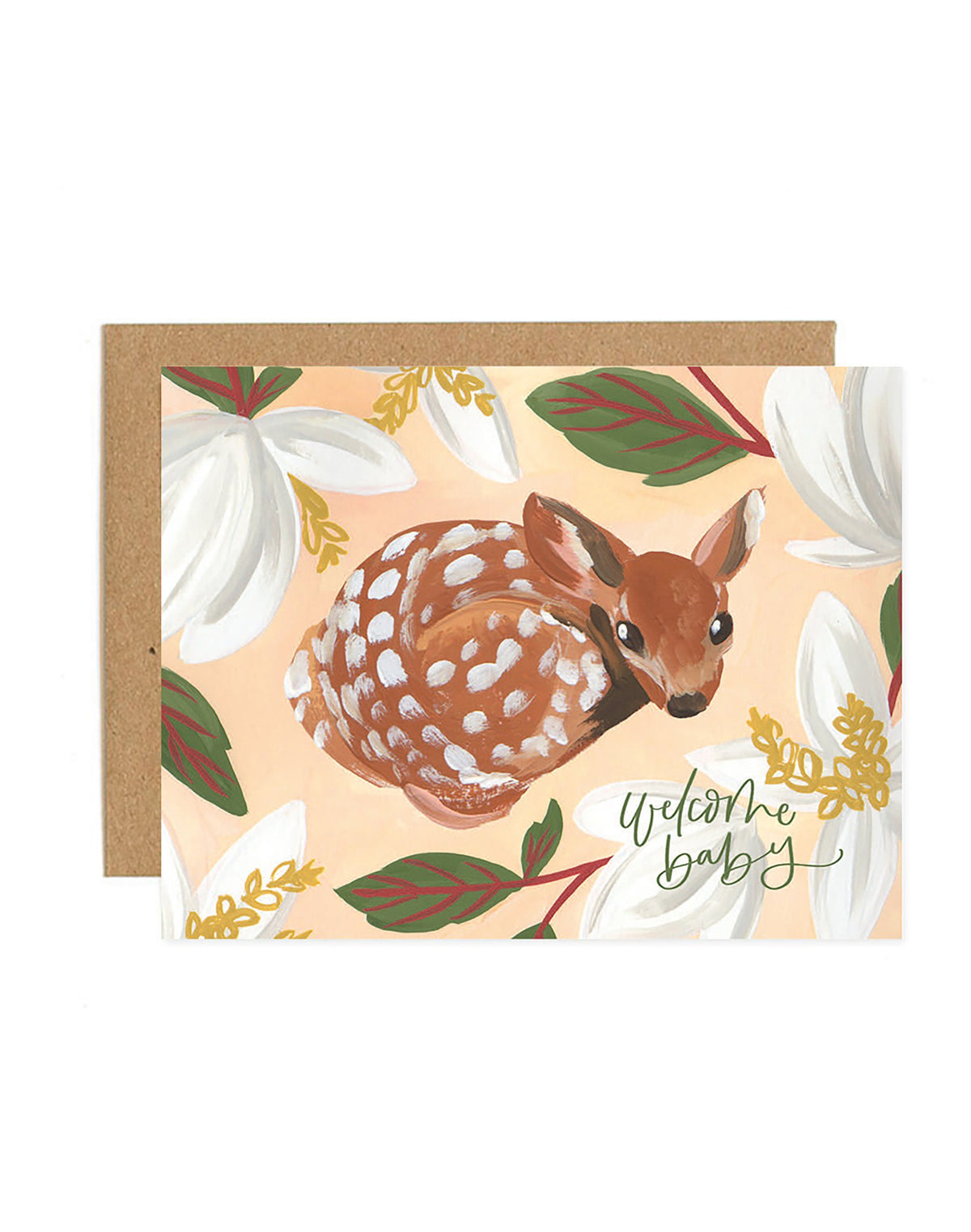 1canoe2 Welcome Baby Fawn Greeting Card