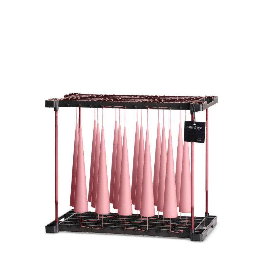 Ester & Erik small cone candle in dusty old rose pink, hand-dipped in Denmark, Patina Vancouver