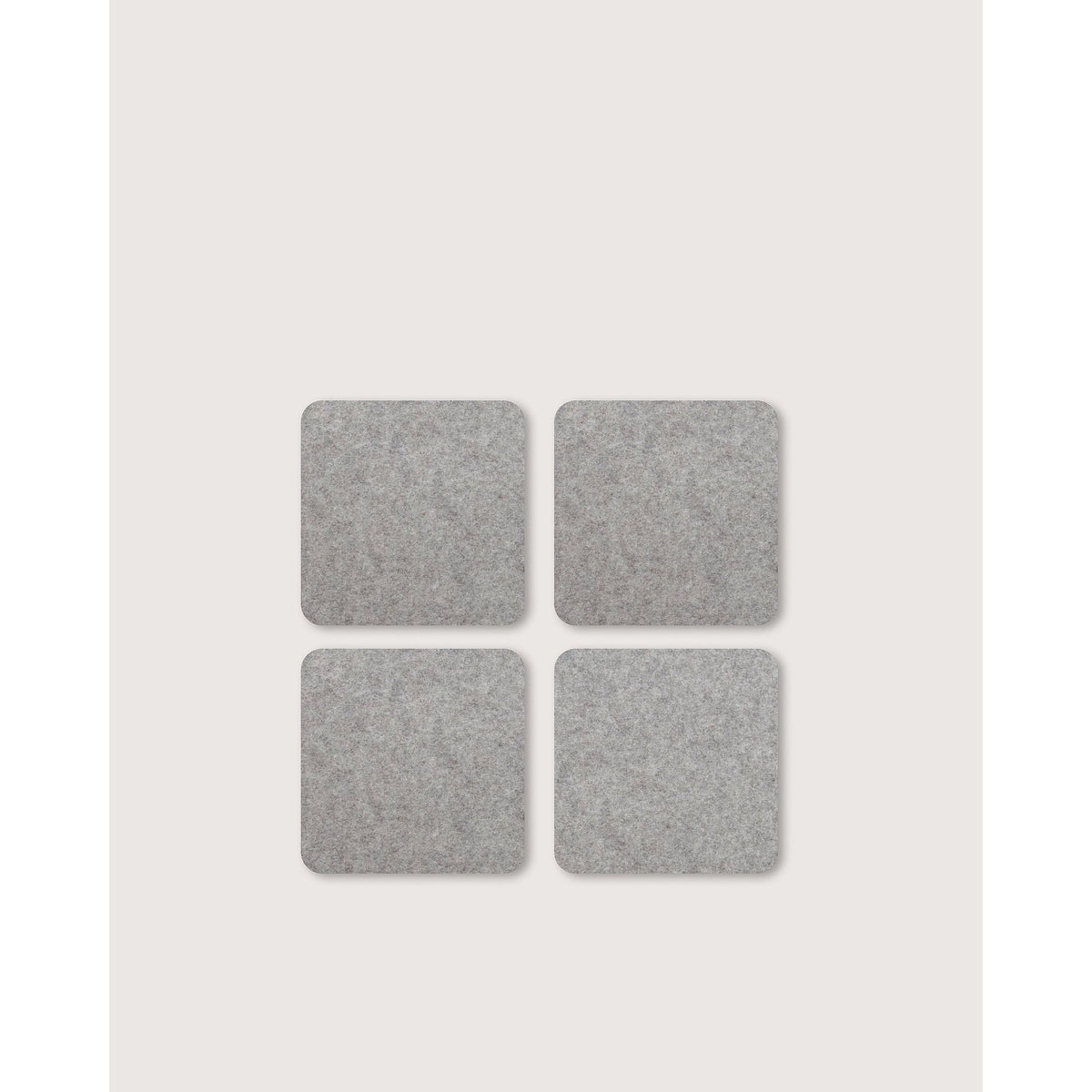 Graf Lantz Bierfilzl square merino wool felt coasters, set of 4 in granite grey, Patina Vancouver