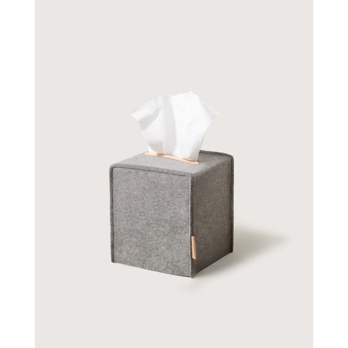 Graf Lantz small tissue box cover in merino wool felt, Patina Vancouver