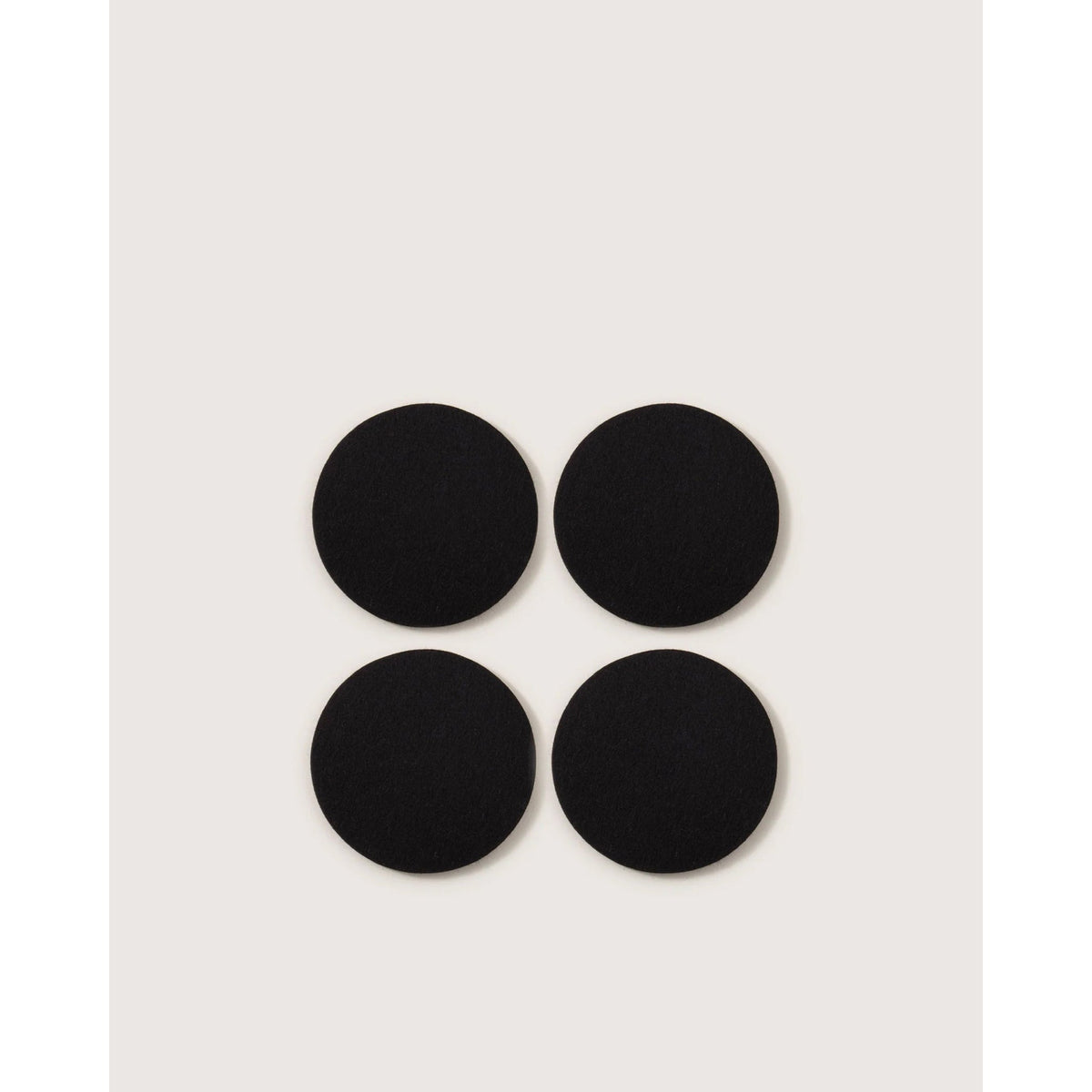 Graf Lantz round merino wool felt coasters in black, set of 4, Patina Vancouver