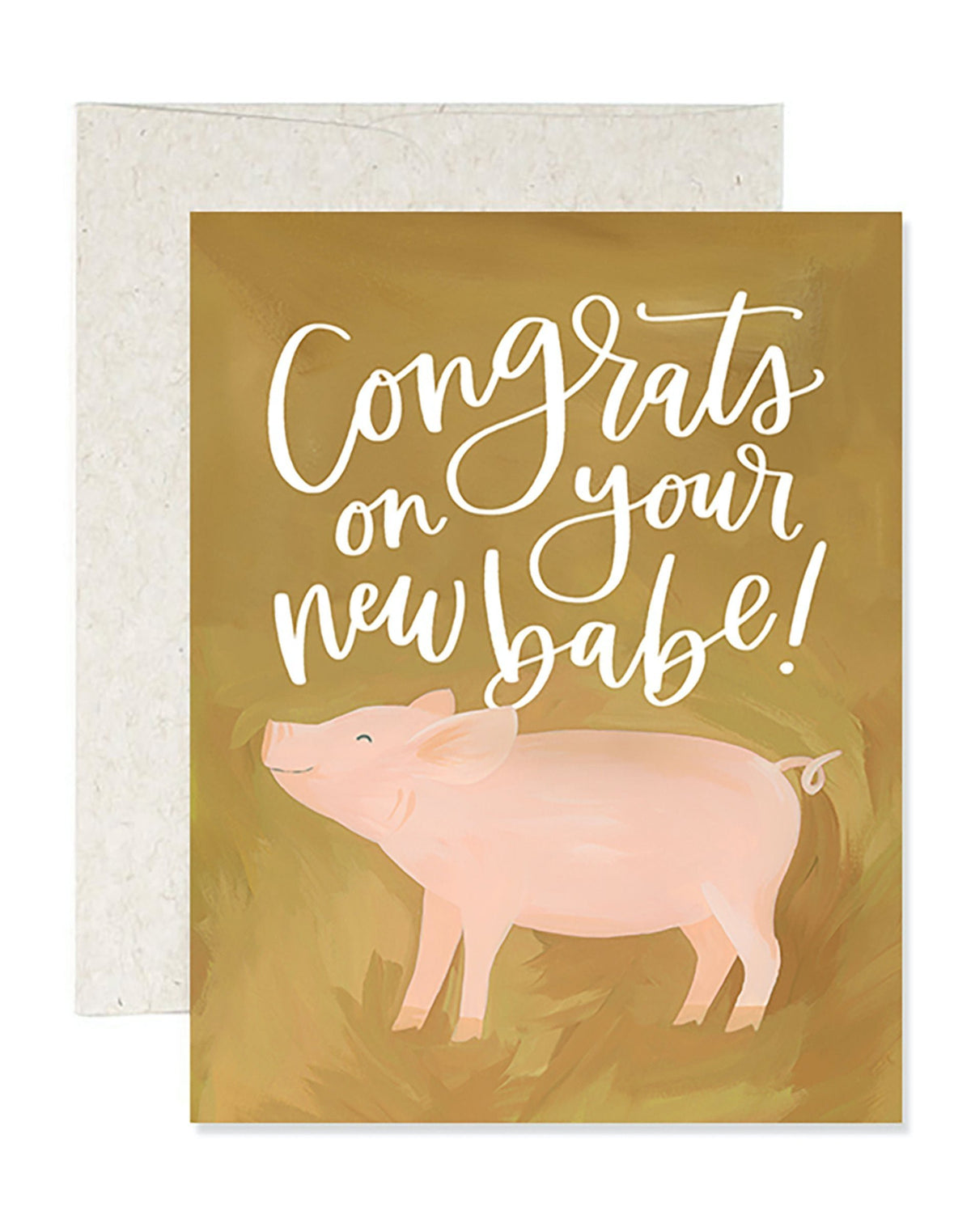 1canoe2 Baby Pig Greeting Card