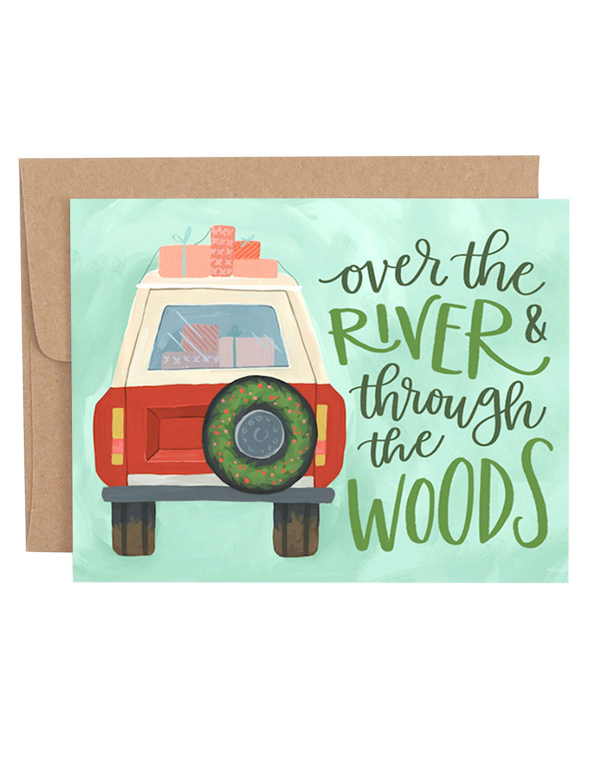 1 Canoe 2 - Holiday Jeep Greeting Card