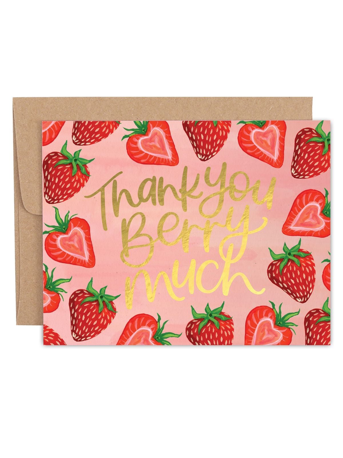 Thank You Berry Much Strawberries card by 1canoe2